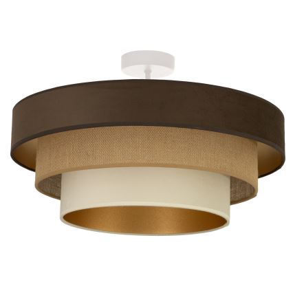 Lámpara de techo de montaje en superficie WENTA 1xE27/60W/230V Ø 50 cm marrón/yute/beige