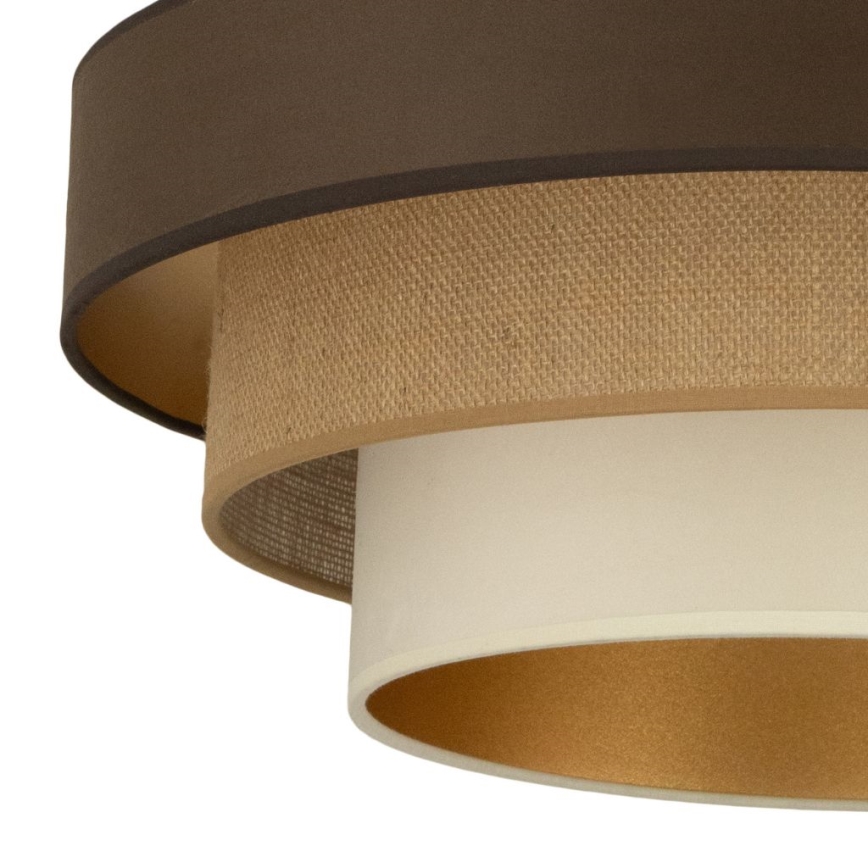 Lámpara de techo de montaje en superficie WENTA 1xE27/60W/230V Ø 50 cm marrón/yute/beige