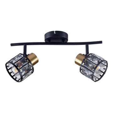 Lámpara de techo de montaje en superficie ZAHARA 2xE27/10W/230V negra