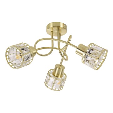 Lámpara de techo de montaje en superficie ZAHARA 3xE27/10W/230V dorada