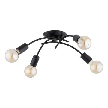 Lámpara de techo de montaje superficial TORIZO 4xE27/15W/230V negra