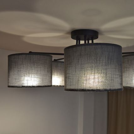 Lámpara de techo de superficie ALBA 5xE27/15W/230V gris
