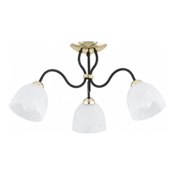 Lámpara de techo de superficie ARIEL 3xE27/15W/230V dorado/negro