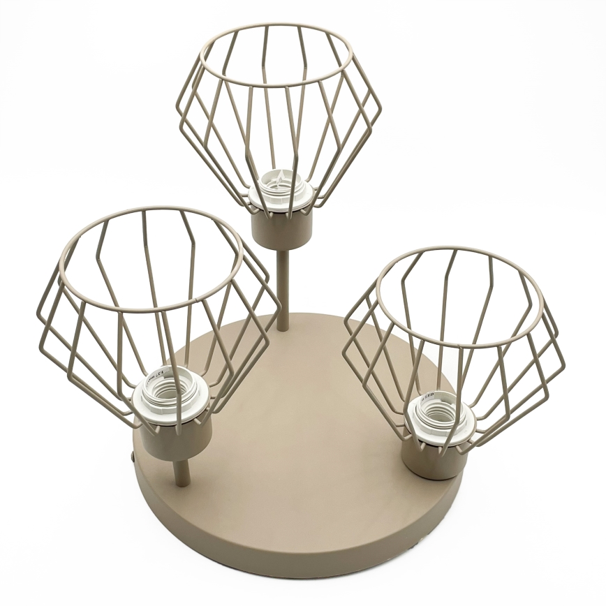 Lámpara de techo de superficie AUDREY 3xE27/60W/230V beige