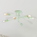 Lámpara de techo de superficie CAMBRIDGE 6xE27/15W/230V verde
