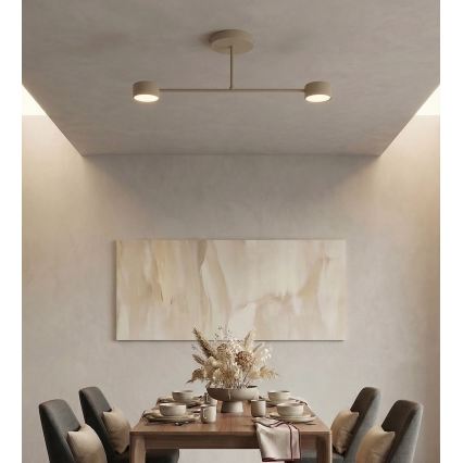 Lámpara de techo de superficie HALO 2xGX53/10W/230V beige