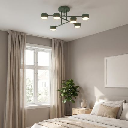 Lámpara de techo de superficie HALO 6xGX53/10W/230V verde