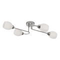 Lámpara de techo de superficie KING 4xE27/15W/230V cromo brillante