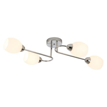 Lámpara de techo de superficie KING 4xE27/15W/230V cromo brillante
