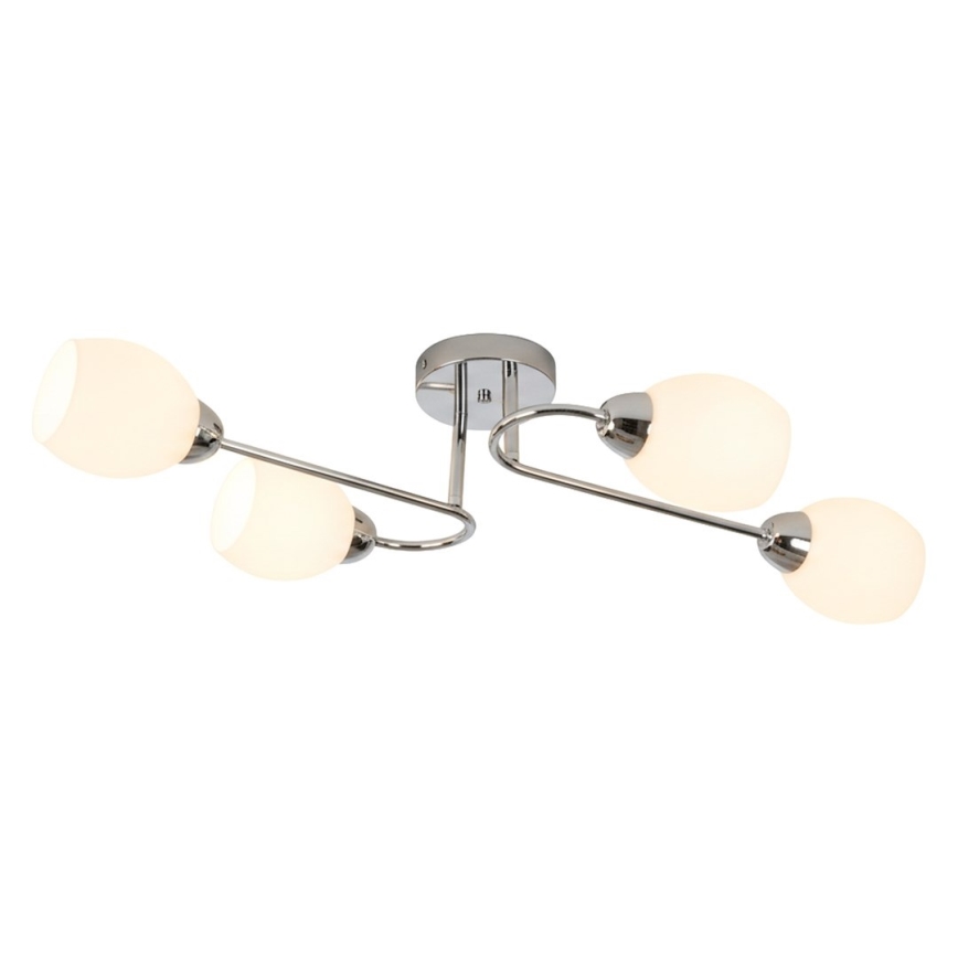 Lámpara de techo de superficie KING 4xE27/15W/230V cromo brillante