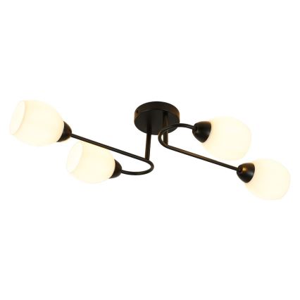 Lámpara de techo de superficie KING 4xE27/15W/230V negra