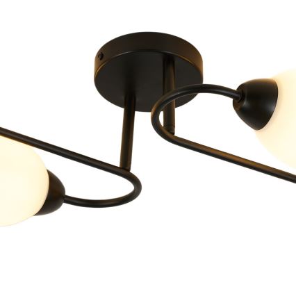 Lámpara de techo de superficie KING 4xE27/15W/230V negra