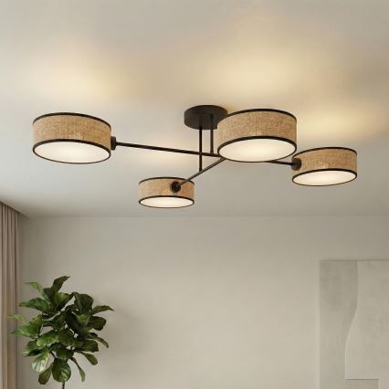 Lámpara de techo de superficie MAGA 4xE14/10W/230V beige