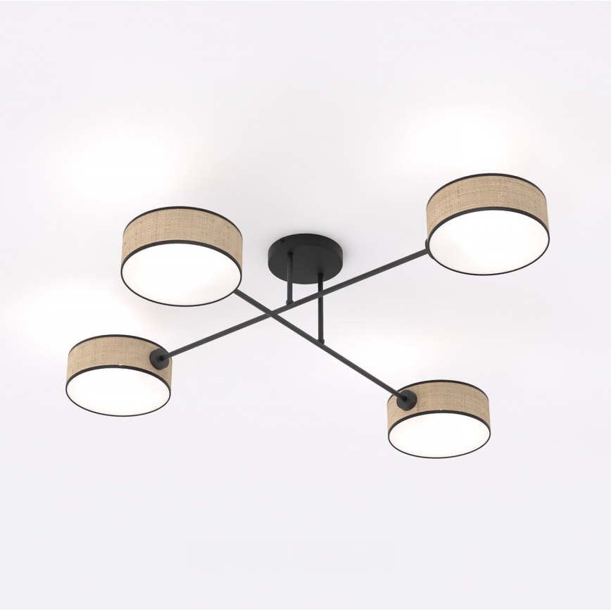 Lámpara de techo de superficie MAGA 4xE14/10W/230V beige