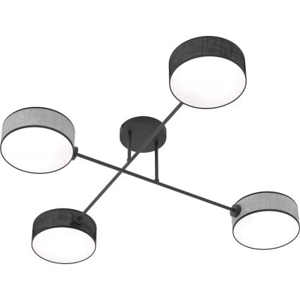 Lámpara de techo de superficie MAGA 4xE14/10W/230V negra/gris