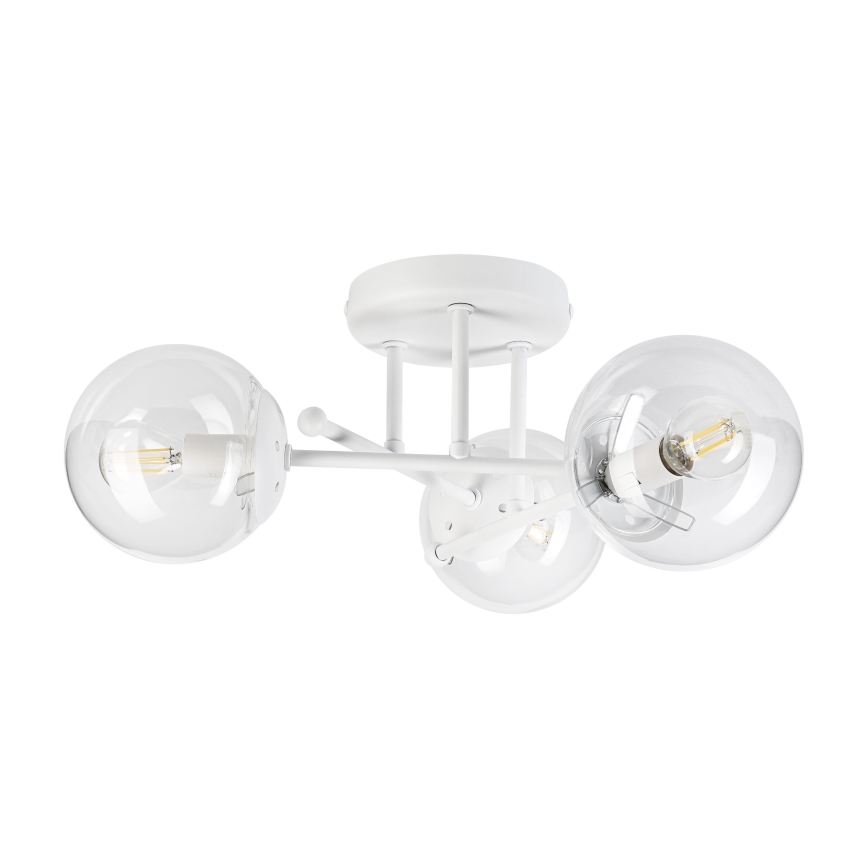 Lámpara de techo de superficie MALENA 3xE14/5W/230V blanca/transparente