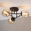 Lámpara de techo de superficie MALENA 3xE14/5W/230V marrón/beige ahumado