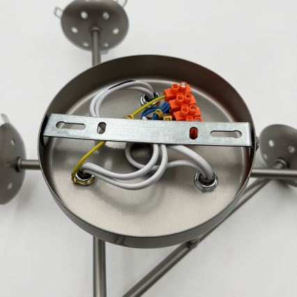 Lámpara de techo de superficie MALENA 6xE14/5W/230V cromo mate/blanco