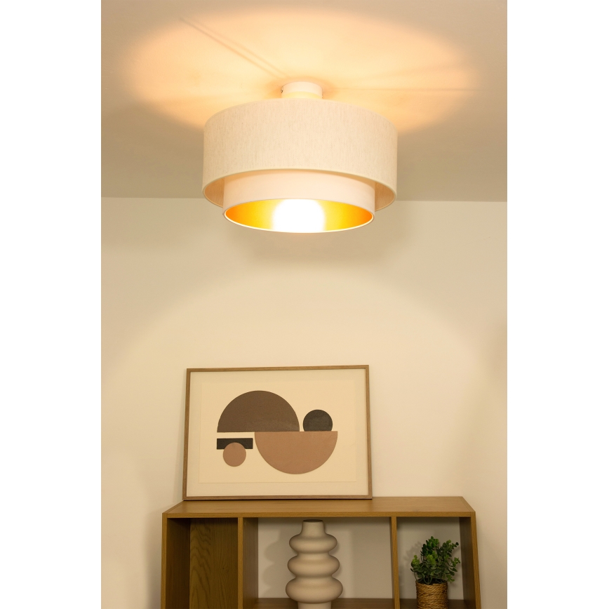 Lámpara de techo de superficie NATIA 1xE27/60W/230V Ø 45 cm blanca