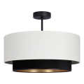 Lámpara de techo de superficie NATIA 1xE27/60W/230V Ø 45 cm blanco/negro
