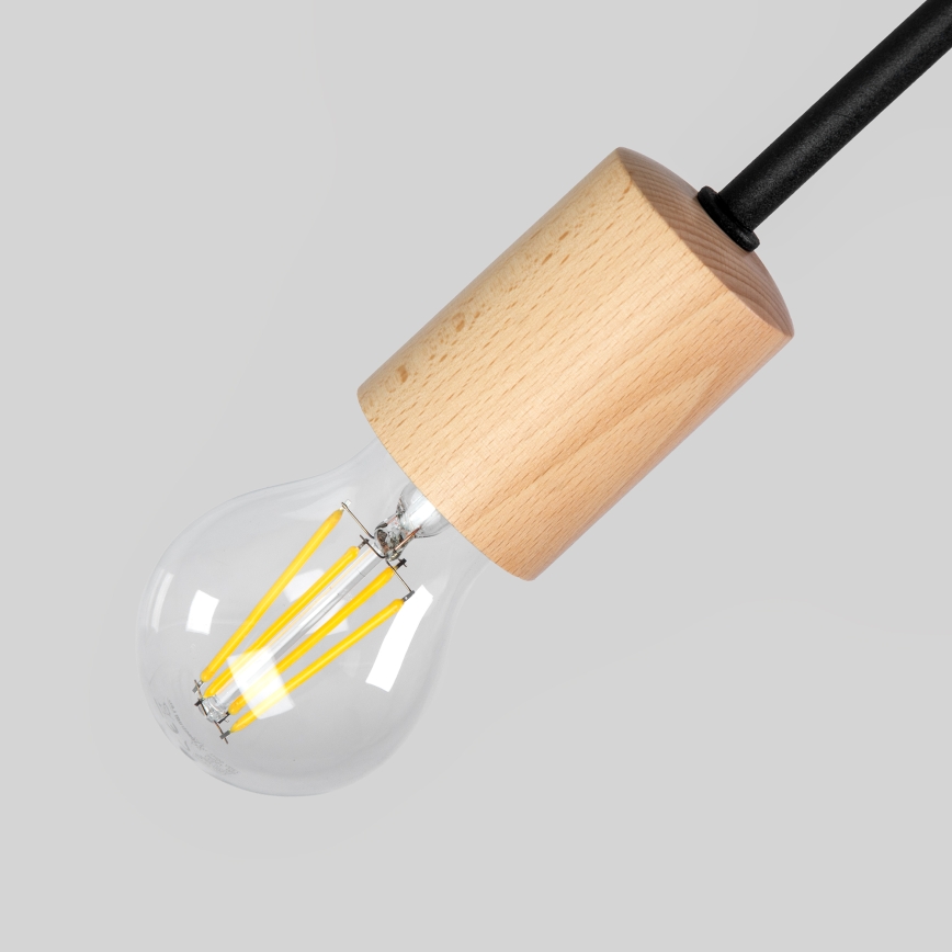 Lámpara de techo de superficie OXFORD 2xE27/15W/230V pino/negro