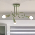 Lámpara de techo de superficie OXFORD 3xE27/15W/230V verde