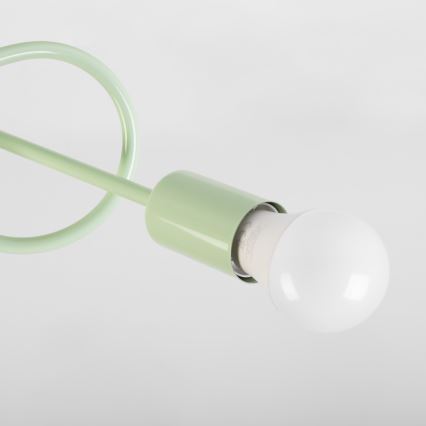 Lámpara de techo de superficie OXFORD 3xE27/15W/230V verde