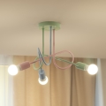 Lámpara de techo de superficie OXFORD 3xE27/15W/230V verde/rosa/azul