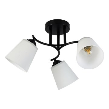 Lámpara de techo de superficie PAFOS 3xE27/15W/230V negra