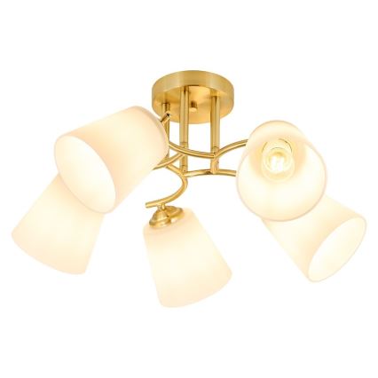 Lámpara de techo de superficie PAFOS 5xE27/15W/230V dorada
