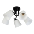 Lámpara de techo de superficie PAFOS 5xE27/15W/230V, negro