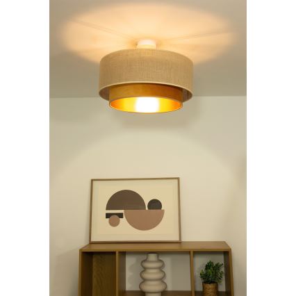 Lámpara de techo de superficie SARTA 1xE27/60W/230V Ø 45 cm cobre/juta