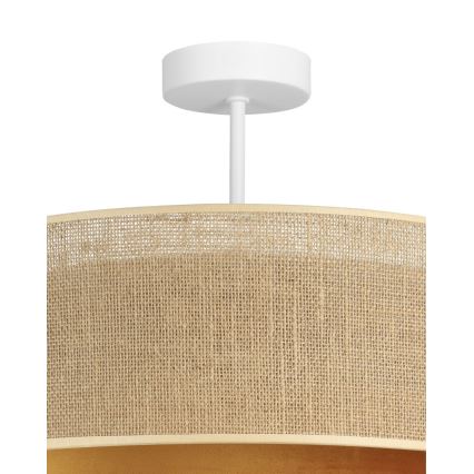 Lámpara de techo de superficie SARTA 1xE27/60W/230V Ø 45 cm cobre/juta