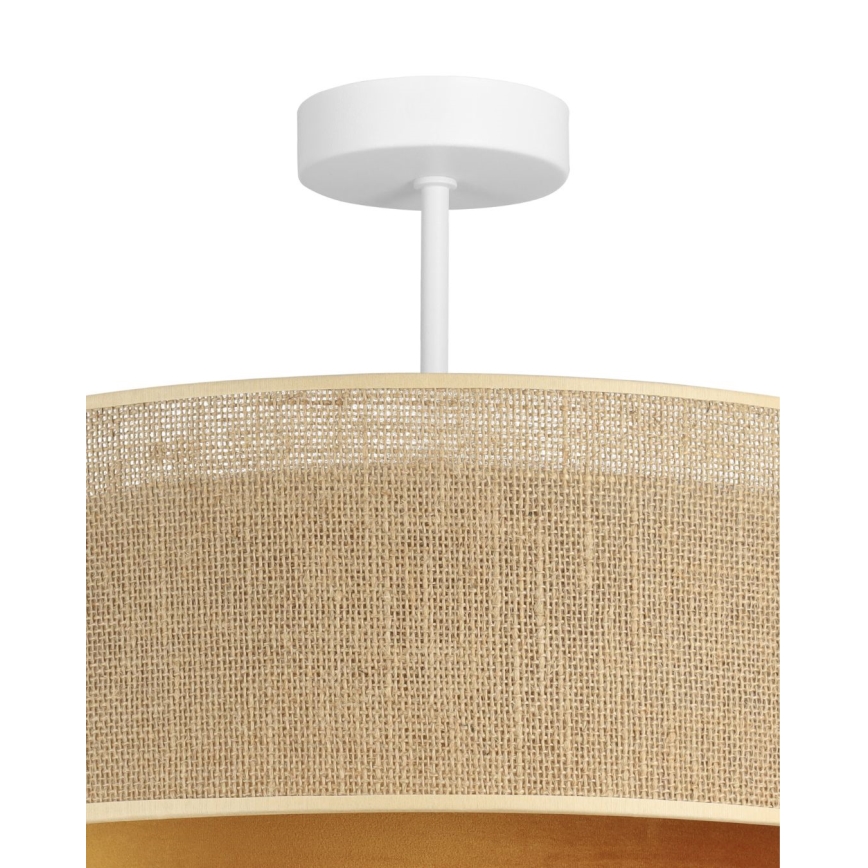 Lámpara de techo de superficie SARTA 1xE27/60W/230V Ø 45 cm cobre/juta