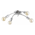 Lámpara de techo de superficie TORIZO 4xE27/15W/230V cromo brillante