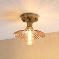Lámpara de techo de superficie TRISH 1xE27/15W/230V dorada/beige ahumado