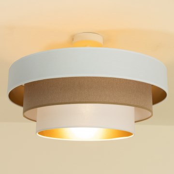 Lámpara de techo de superficie WENTA 1xE27/60W/230V, diámetro 50 cm, beige/yute