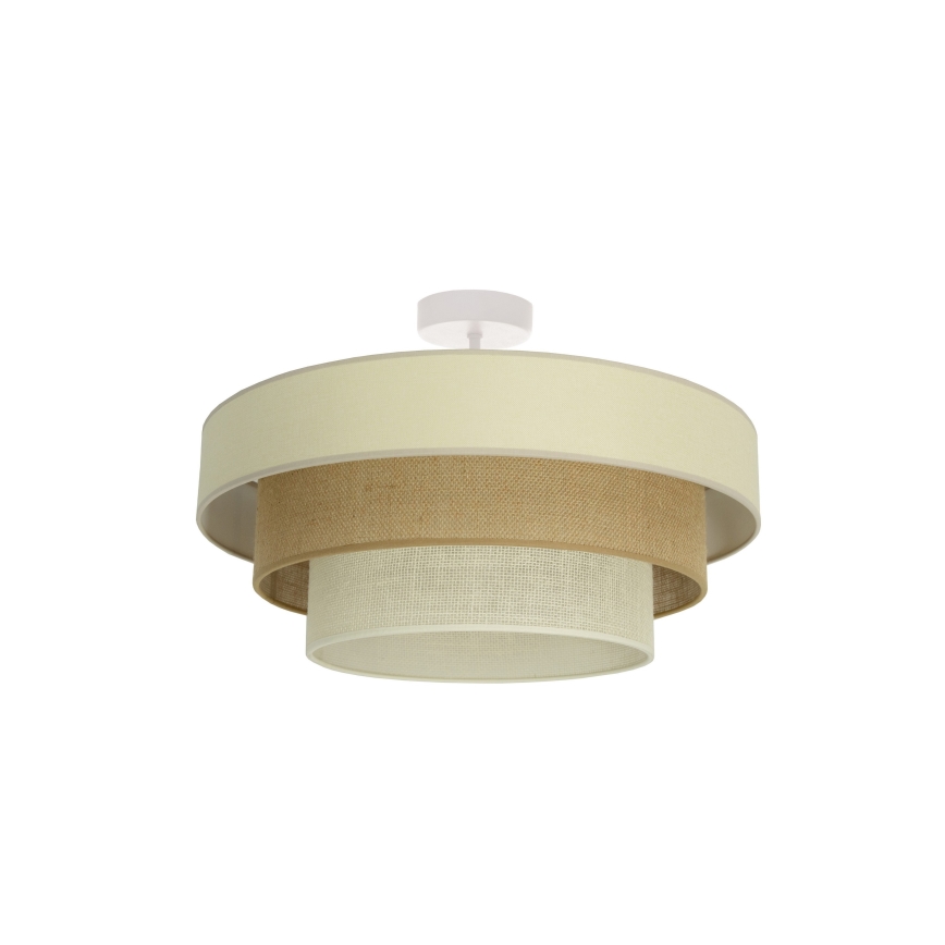 Lámpara de techo de superficie WENTA 1xE27/60W/230V, diámetro 50 cm, beige/yute