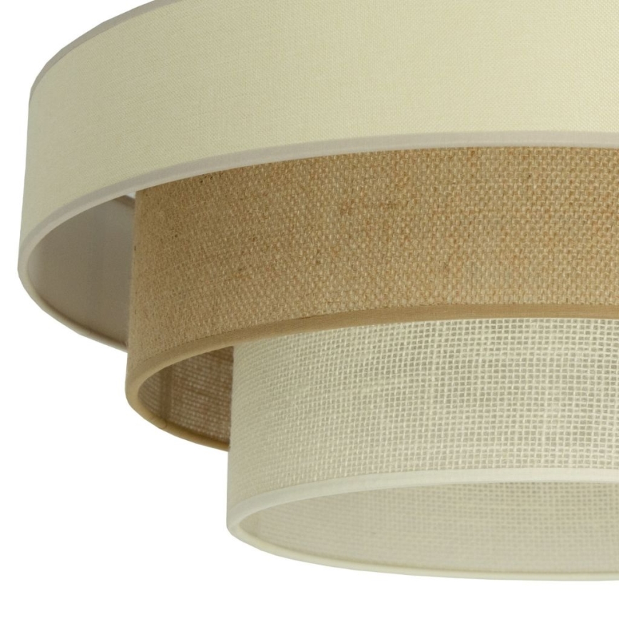Lámpara de techo de superficie WENTA 1xE27/60W/230V, diámetro 50 cm, beige/yute