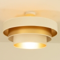 Lámpara de techo de superficie WENTA 1xE27/60W/230V Ø 50 cm beige/dorado
