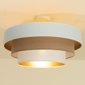 Lámpara de techo de superficie WENTA 1xE27/60W/230V, Ø 50 cm, blanco/marrón