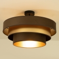 Lámpara de techo de superficie WENTA 1xE27/60W/230V Ø 50 cm marrón/dorado
