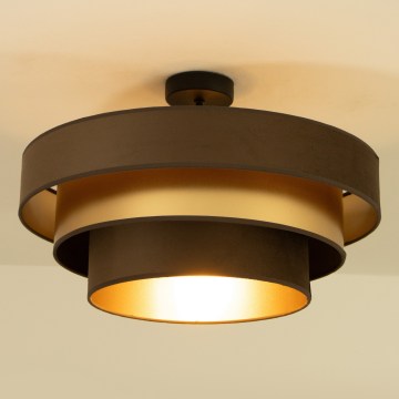 Lámpara de techo de superficie WENTA 1xE27/60W/230V Ø 50 cm marrón/dorado