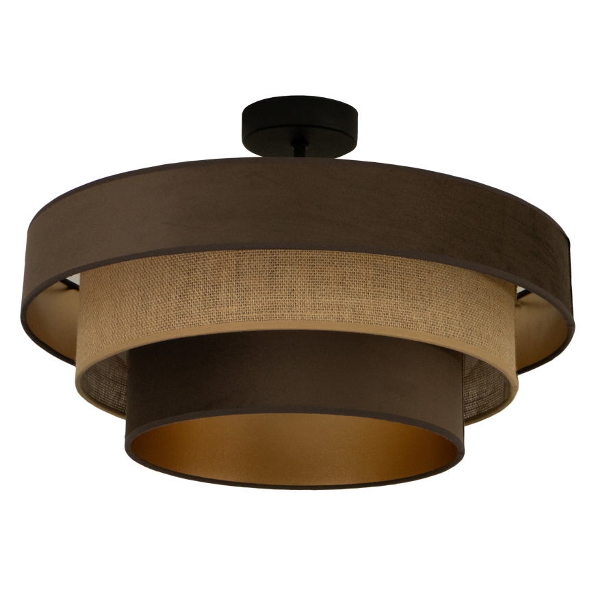 Lámpara de techo de superficie WENTA 1xE27/60W/230V Ø 50 cm marrón/yute