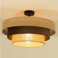 Lámpara de techo de superficie WENTA 1xE27/60W/230V Ø 50 cm yute/marrón