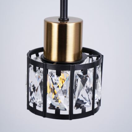 Lámpara de techo de superficie ZAHARA 3xE27/10W/230V, negra