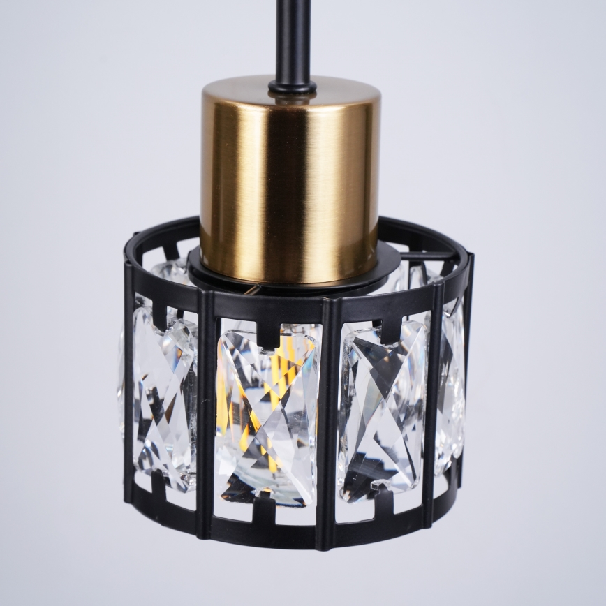 Lámpara de techo de superficie ZAHARA 3xE27/10W/230V, negra