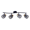 Lámpara de techo de superficie ZAHARA 4xE27/10W/230V negra