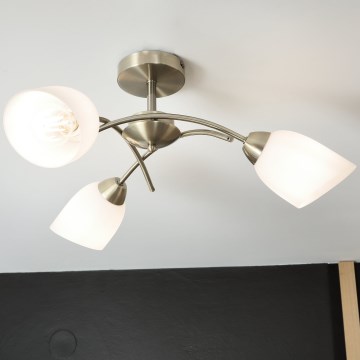 Lámpara de techo DONNA 3xE27/60W/230V pátina