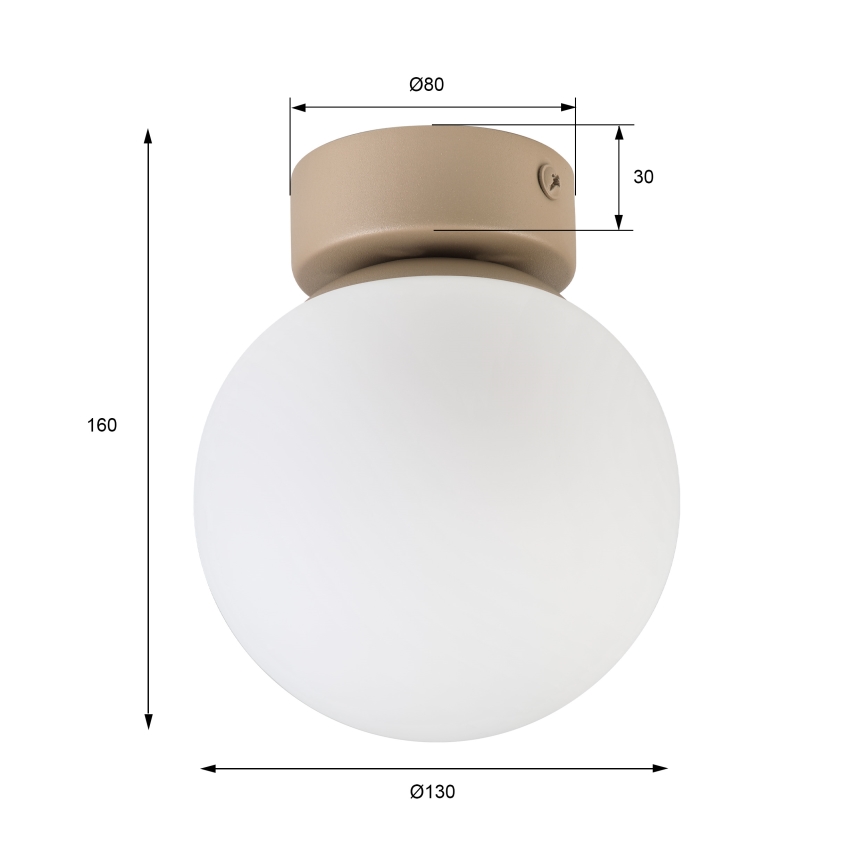 Lámpara de techo ELIAS 1xE14/5W/230V, diámetro 13 cm, beige/blanca